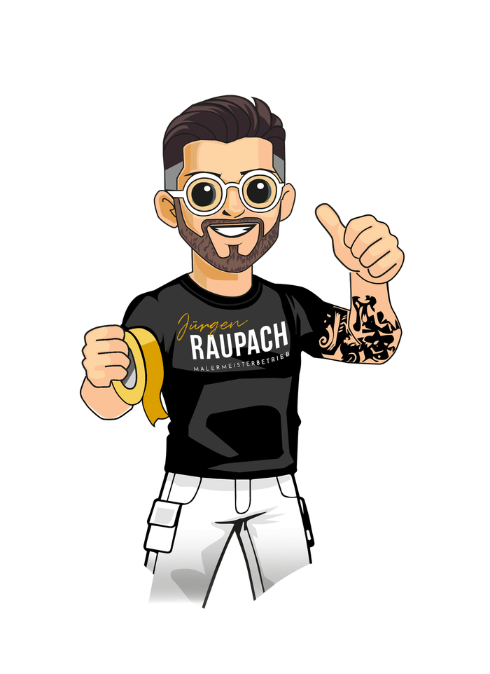 Jürgen Raupach – Maskottchen mit Farbrolle